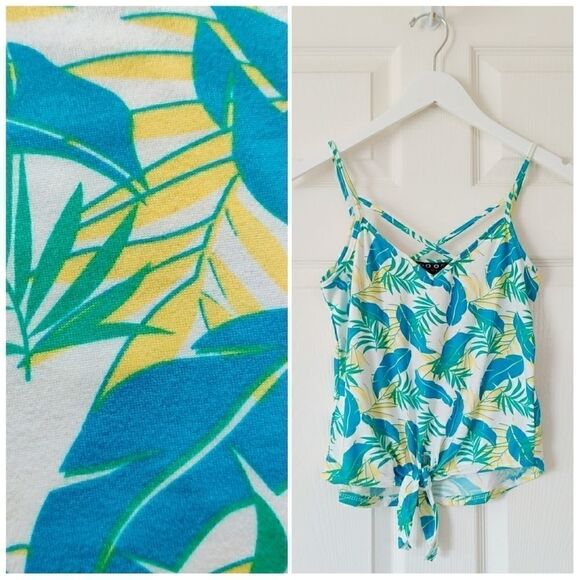 Poof NY criss cross tropical knot front tank - Picture 9 of 11
